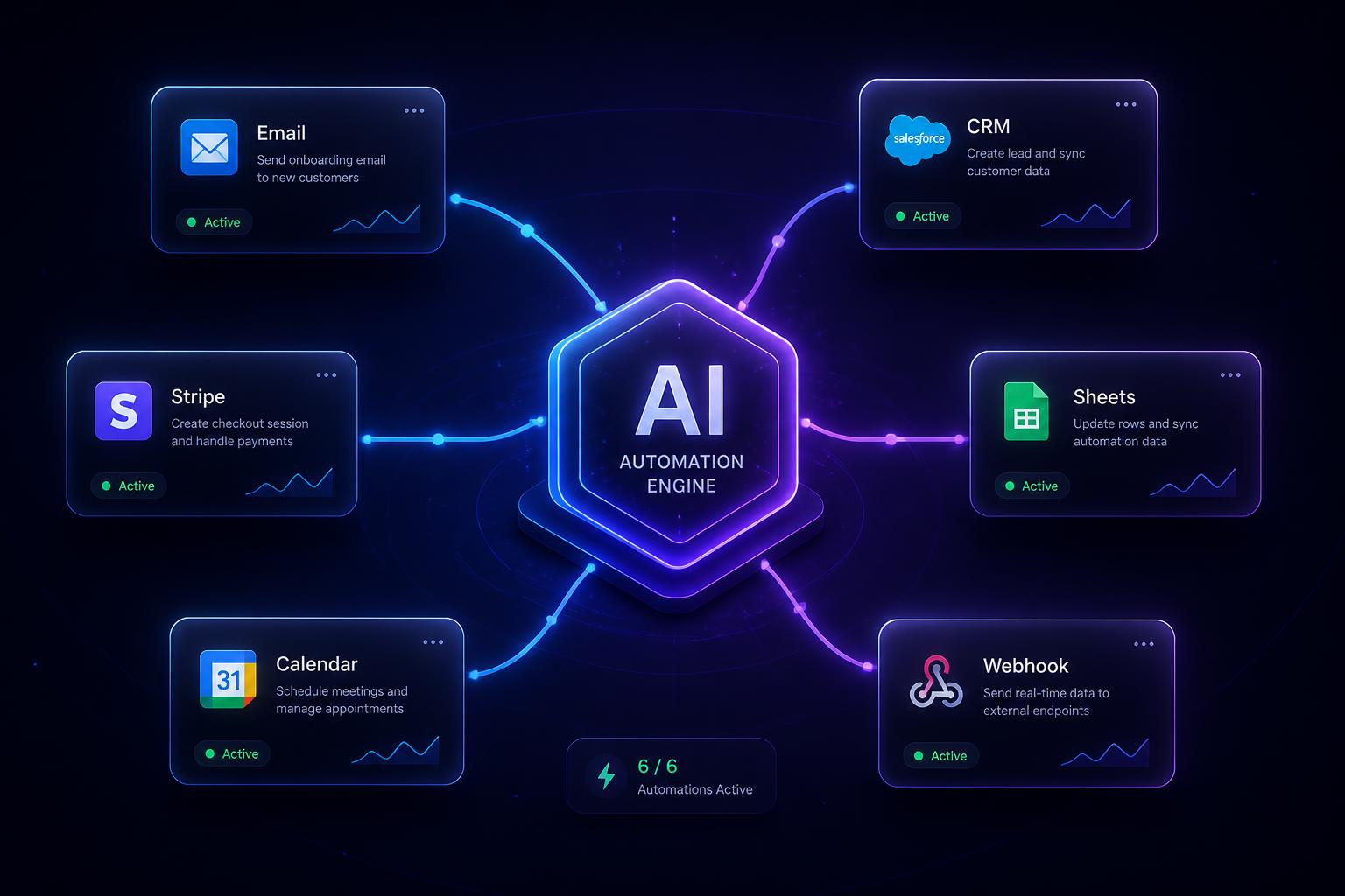 Animated visualization of aiaxovio automation pipeline